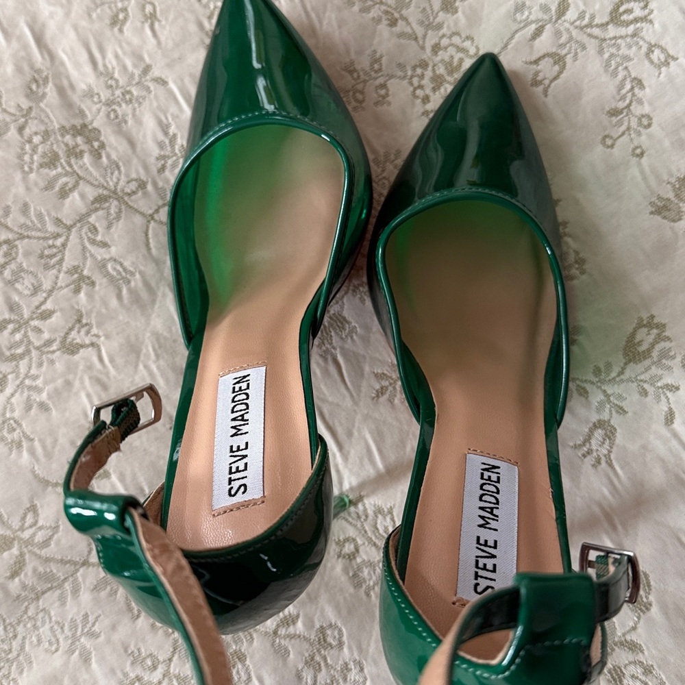 Steve Madden Emerald Slingback Heels size 8M - Picture 6 of 11